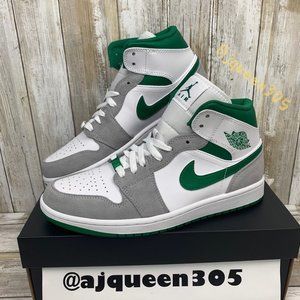 Air Jordan 1 Mid Smoke Grey Green